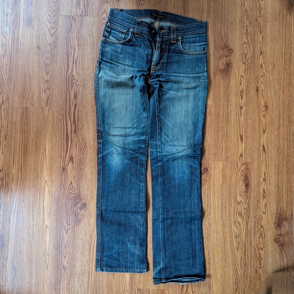 Classic Nudie Slim Jim Dry Japan denim jeans